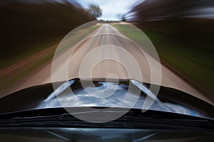 Speeding car photo
