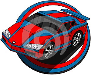 Speeding Cartoon Car