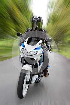 Speeding Motorcyclist