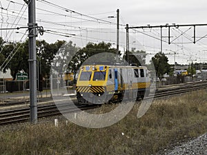 Speeding Passenger Train moving through Station in Sydney CBD NSW Australia