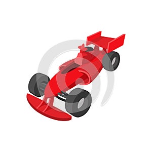 Speeding race car cartoon icon