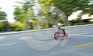 Speeding scooter