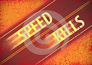 Speeding Speed Kills Gory Background Illustration