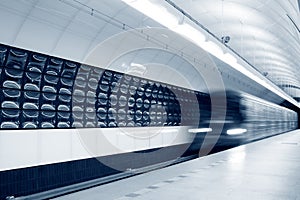 Speeding Subway Train