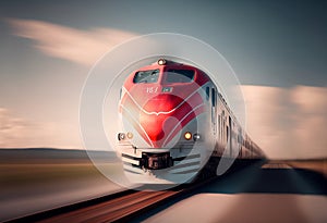 Speeding Train in Motion Blur  – Generative AI