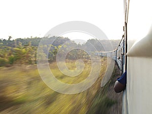 Speeding train in Tanzania