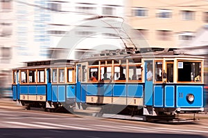 Beschleunigung Straßenbahn die stadt 