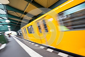 Speeding tram train berlin germany