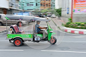 Speeding Tuk Tuk in Bangkok