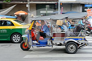 Speeding Tuk Tuk in Bangkok