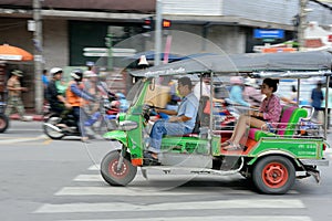 Speeding Tuk Tuk in Bangkok
