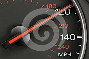 Speedometer at 120 MPH