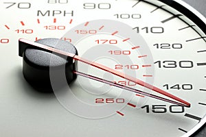 Speedometer at 150 MPH