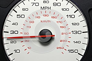 Speedometer at 25 MPH