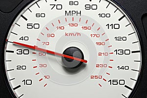 Speedometer at 35 MPH