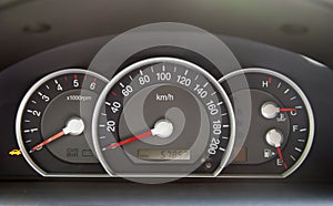 Speedometer in the car