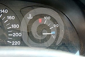 Speedometer in a car
