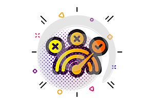 Correct answer icon. Speedometer concept sign. Vector