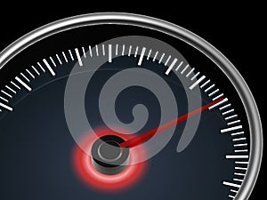 Speedometer on dark background