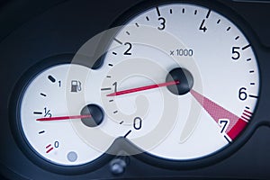 Speedometer and gas gauge