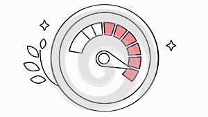 Speedometer Gauge Icon, Performance and Progress Indicator Vector, vector design Generative AI
