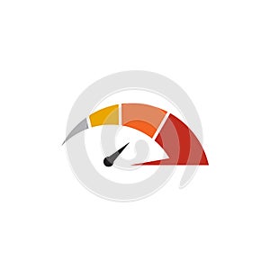 Speedometer icon logo design vector template
