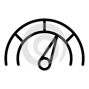 Speedometer icon outline vector. Meter indicator