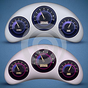 Speedometer Interface Icon Set