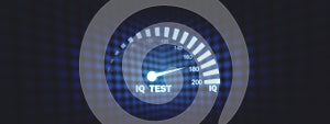 Speedometer. IQ test. Business concept