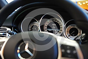 Mercedes E63 AMG car dashboard