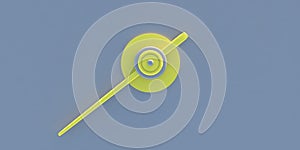 Speedometer needle closeup. Car dashboard dial gauge indicator. 3d illustration