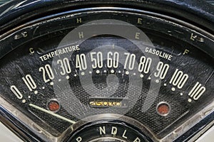 Speedometer odometer old car