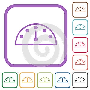 Speedometer outline simple icons