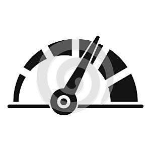 Speedometer panel icon simple vector. Scale run