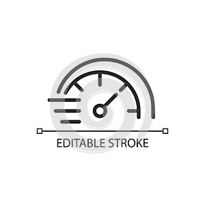 Speedometer pixel perfect linear icon