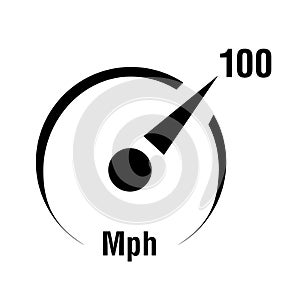 Speedometer scale vector illustration.