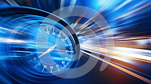 Speedometer Scoring High Speed in Fast Motion Blur