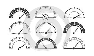 Speedometer set illustration vector design