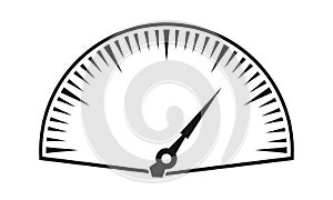 Speedometer with sharp speedometer needle vector design