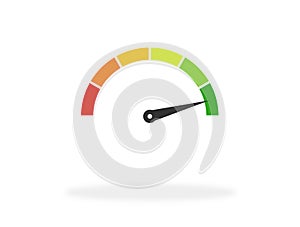 Speedometer showing top performance, high speed or best consumer satisfaction