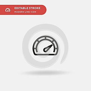 Speedometer Simple vector icon. Illustration symbol design template for web mobile UI element. Perfect color modern pictogram on