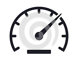 Speedometer speed performance measuring icon