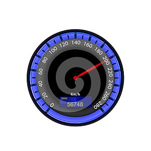 Speedometer on white background,vector ilistrecion