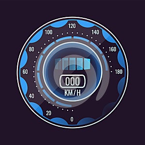 Speedometer zero speed indication dashboard