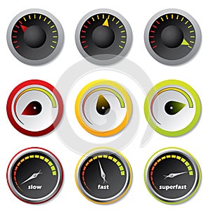 Speedometers for downloads