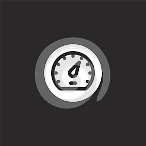 speedometers icon. Filled speedometers icon for website design and mobile, app development. speedometers icon from filled