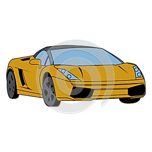 Speedster fast car cartoon illustration