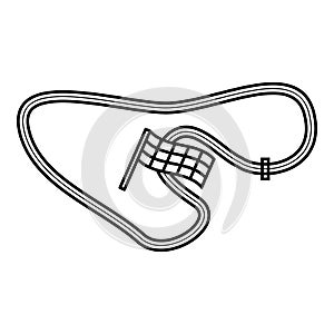 Speedway icon, outline style