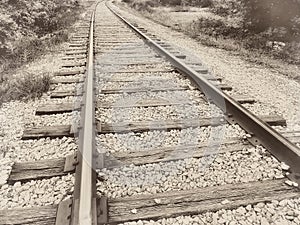 Speedway railroad old rail railroad track vintage retro sepia
