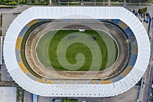 Speedway stadium in Gorzow Wielkopolski city Poland Aerial drone photo